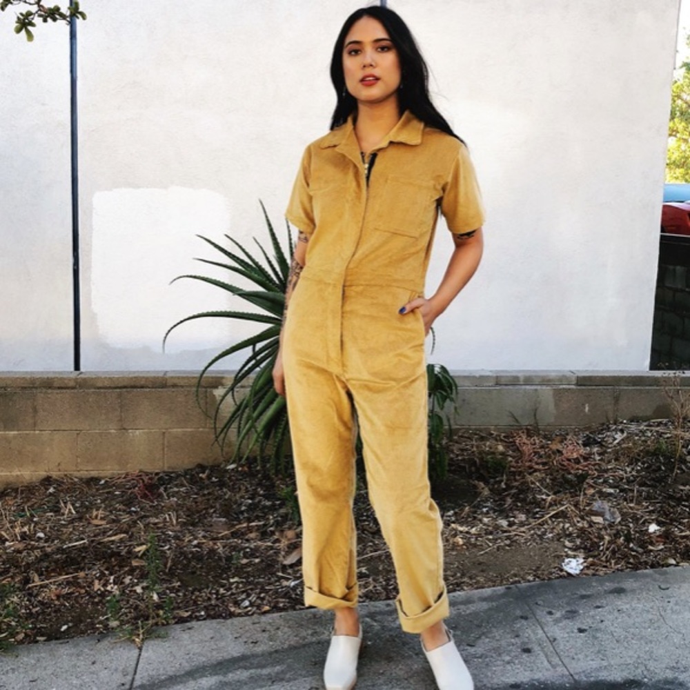 Nooworks golden corduroy jumpsuit
